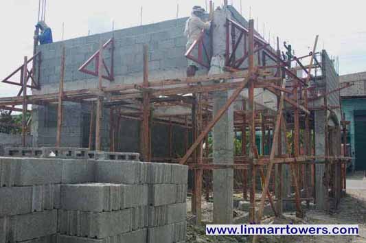 Image of the Administration Building under of construction in Linmarr Towers Condominium Complex