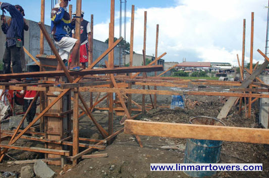 Image of the start of construction in Linmarr Towers Condominium Complex