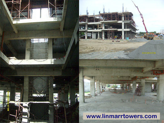 Image of the elevator shaft and Parking area at Linmarr Towers Condominium Complex