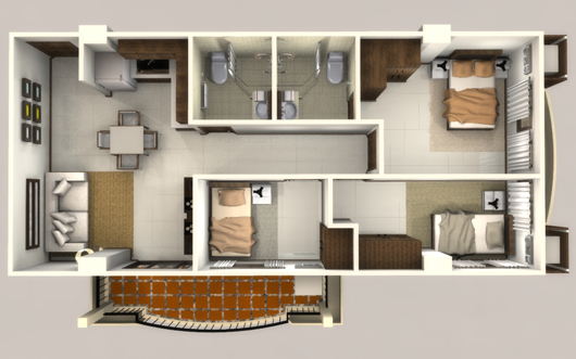 Image of a Linmarr Towers 3-bedroom Suite
